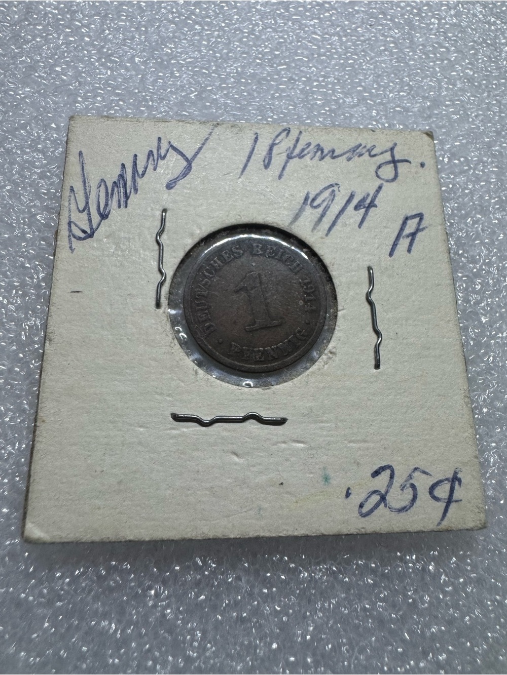 1914-A Germany 1 pfennig Coin